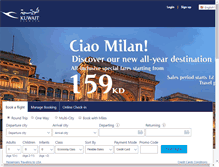 Tablet Screenshot of kuwaitairways.com